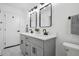 Elegant bathroom with double vanity, modern fixtures, and stylish countertop at 3048 San Jose Dr, Decatur, GA 30032