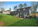 Exterior view of backyard featuring a brick facade, manicured lawn and mature trees at 3048 San Jose Dr, Decatur, GA 30032