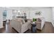 Inviting living room with hardwood floors, stylish sofas, and a view of the modern kitchen at 3048 San Jose Dr, Decatur, GA 30032