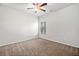 Bedroom with neutral carpet and walls, ceiling fan and window with blinds at 218 Hickory Commons Way, Canton, GA 30115