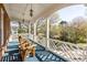 Inviting porch with wooden chairs, classic railings, and a view of the lush greenery at 3847 Sweet Bottom Dr, Duluth, GA 30096