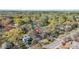 An aerial shot of the property in a quiet, secluded neighborhood at 1013 Columbia Dr, Decatur, GA 30030