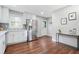 Updated kitchen with stainless steel appliances and white cabinets at 1013 Columbia Dr, Decatur, GA 30030