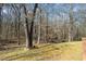 Overlooking the backyard with mature trees; offers natural privacy and shade at 5595 Rolling Acres Ln, Cumming, GA 30028