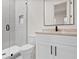 Modern bathroom featuring a glass enclosed shower, stylish vanity and hardware at 2848 Tanner Lake Nw Trl, Marietta, GA 30064