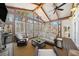 Relaxing screened patio area with comfortable seating at 302 W Country Dr, Johns Creek, GA 30097