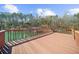 Enjoy lake views from this spacious deck with wood railings and matching outdoor furniture at 1525 Lockridge Dr, Cumming, GA 30041