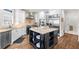 Gourmet kitchen with granite countertops, stainless steel appliances, and a center island at 1525 Lockridge Dr, Cumming, GA 30041
