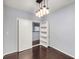 Stylish bedroom with modern lighting, barn door closet, and storage at 821 Ralph Mcgill Ne Blvd # 2210, Atlanta, GA 30306