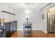 Intimate dining area features stylish lighting and black modern table at 2479 Peachtree Ne Rd # 1606, Atlanta, GA 30305