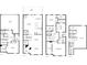 Detailed floor plan showcasing layout of a four-story home with measurements at 2130 Monhegan Se Way # 11, Smyrna, GA 30080