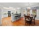 Spacious eat-in kitchen with breakfast bar, stainless appliances, and views to the breakfast nook at 1421 Briarcliff Dr, Woodstock, GA 30189