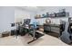 The home office includes dual monitors, a sit stand desk, and professional microphone and sound equipment at 1421 Briarcliff Dr, Woodstock, GA 30189