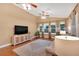 A bright sun room with a vaulted ceiling, fan, and lots of natural light at 3951 Lorien Nw Way, Kennesaw, GA 30152