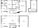 Floor plan of a home showing the layout of the kitchen, bedrooms, living room, and garage at 1732 Red Maple Rdg, Atlanta, GA 30316