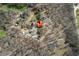 Breathtaking aerial view of estate nestled amongst a forest of mature trees; features a long, winding driveway at 680 Milligan Creek Rd, Roopville, GA 30170