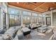 Inviting outdoor living space featuring a covered porch with comfortable seating and scenic views of nature at 8069 Kenstone Ct, Sandy Springs, GA 30350