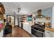 Kitchen featuring stainless steel appliances, ample storage and views to the backyard at 8065 Highway 92 Dallas, Douglasville, GA 30134