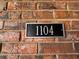 Close-up of house number 