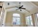 Sun room features a ceiling fan and beadboard walls at 120 Chastain Nw Rd # 1104, Kennesaw, GA 30144