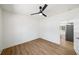 Bedroom with hardwood floors and a ceiling fan at 936 Byron Sw Dr, Atlanta, GA 30310