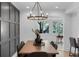Well-lit dining room features a view to the study at 112 Rosaire Nw Pl, Atlanta, GA 30327