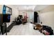 Basement area featuring workout space, storage, and walk-out access at 1472 Hartman Sw Dr, Lilburn, GA 30047