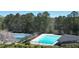 The neighborhood pool and tennis courts offer recreation opportunities for the community members at 1472 Hartman Sw Dr, Lilburn, GA 30047