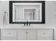 Modern bathroom featuring a vanity with an LED mirror and white countertop at 4974 Meadow Ln, Marietta, GA 30068