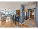 Modern kitchen with stainless steel appliances and open view of the living room at 3338 Peachtree Ne Rd # 2804, Atlanta, GA 30326