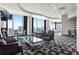 Elegant resident lounge with comfortable seating, skyline views, and patterned carpet for a stylish atmosphere at 3338 Peachtree Ne Rd # 2804, Atlanta, GA 30326