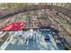 Aerial view of back deck with a mix of dining and lounge seating, and a fire pit, great for entertaining at 3222 Pagoda Trce, Lawrenceville, GA 30043