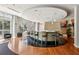 Modern bar area with seating, stylish lighting, and contemporary finishes at 711 Cosmopolitan Ne Dr # 523, Atlanta, GA 30324