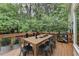Spacious back deck, perfect for outdoor dining and entertaining at 10835 Tuxford Dr, Alpharetta, GA 30022