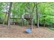 Charming backyard play area with a treehouse, swing set, and plenty of space to play at 10835 Tuxford Dr, Alpharetta, GA 30022