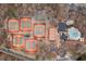 Stunning aerial view of tennis and basketball courts, and pools at the community center at 2611 Winterthur Main Nw, Kennesaw, GA 30144