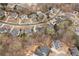 Aerial view of a quiet neighborhood with winding streets and mature trees at 2611 Winterthur Main Nw, Kennesaw, GA 30144