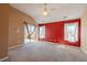 Spacious bedroom with a fan, carpet, a door to the outside, and ample light at 4531 Flowering Br, Powder Springs, GA 30127