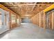 Spacious unfinished basement with access to the outdoors offering an opportunity for a personalized recreation area at 4921 Slaton Dr, Acworth, GA 30101