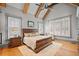 Spacious main bedroom with vaulted ceiling, ceiling fan, and plenty of natural light at 4921 Slaton Dr, Acworth, GA 30101