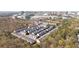 Aerial view of a residential community with a central location near the skyline at 3540 Chattahoochee Summit Se Ln # 28, Atlanta, GA 30339