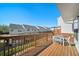 Exterior view of a wooden deck featuring seating overlooking backyard at 3540 Chattahoochee Summit Se Ln # 28, Atlanta, GA 30339