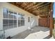 Exterior view of backyard patio with exterior access and window at 3540 Chattahoochee Summit Se Ln # 28, Atlanta, GA 30339