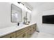 Elegant bathroom featuring double sinks, modern fixtures, and stylish tile flooring at 1171 State St # B, Atlanta, GA 30318
