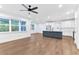 Spacious open kitchen features white cabinets, a center island, and stainless steel appliances at 656 Avondale Park Cir, Decatur, GA 30032