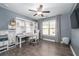 Office featuring a writing desk, storage and hardwood floors at 551 Rokeby Dr, Woodstock, GA 30188