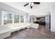 Open-concept living space with wood floors, lots of light and adjoins kitchen at 3876 Toccoa Falls Dr, Duluth, GA 30097