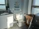 Bright bathroom featuring a granite vanity, modern fixtures, and ample natural light at 20 Marietta Nw St # 10E, Atlanta, GA 30303