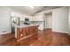 Modern kitchen with white cabinets, stainless steel appliances, and a center island at 2404 Caneridge, Marietta, GA 30064