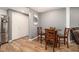 Dining area featuring a round table and stainless steel refrigerator at 3501 Roswell Ne Rd # 211, Atlanta, GA 30305